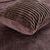 100% mikrošķiedras (plīša) LĪNIJU gultas veļas kompl. 200x200 cm TUMŠBRŪNS- 22520