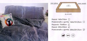 100% mikrošķiedras gultas veļas kompl. 200x220 cm PELĒKS- 19806