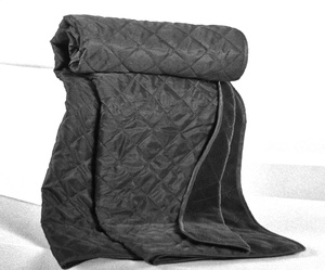 100% poliestera gultas pārklājs/plānā termosega 145x200 cm ĻOTI TUMŠI PELĒKS- 23634
