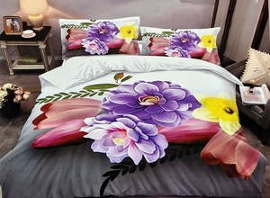 Kokvilnas (satīna) 3D gultas veļas kompl.200x220 cm- 22704