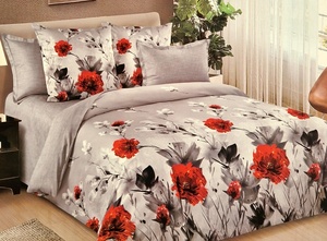 Kokvilnas (satīna) 3D gultas veļas kompl.200x220 cm- 23124