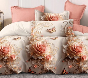 Kokvilnas (satīna) 3D gultas veļas kompl.200x220 cm- 23438