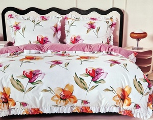 100% mikrošķiedras gultas veļas kompl. AR VOLĀNIEM 200x220 cm- 22890