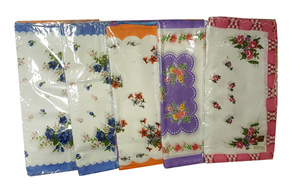 100% kokvilnas kabatlakatiņu kompl.(10 gab) 28x28 cm - 13792
