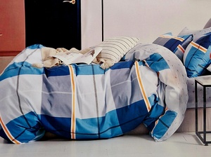 Divpusējs 100% kokvilnas (satīna) gultas veļas kompl. AR -25% ATLAIDI 200x220 cm- 22609
