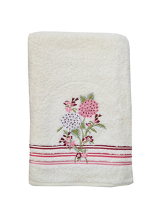 100% kokvilnas (frotē) dvielis 70x140 cm BALTS / BĒŠS- 23063