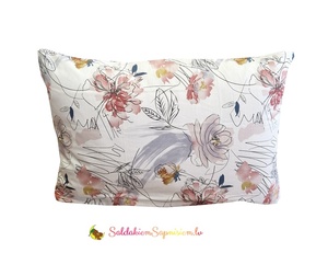 100% kokvilnas (satīna) spilvendrāna AR SLĒDZI 70x80 cm- 22327