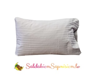 100% kokvilnas (satīna) spilvendrāna 40x60 cm PELĒKA- 20974