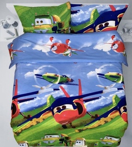 100% kokvilnas gultas veļas kompl.140x200 PLANES / LIDMAŠĪNAS- 17966