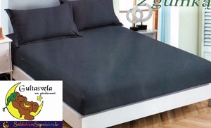 100% kokvilnas (satīna) palags ar gumiju 90x200 cm TUMŠPELĒKS- 16100