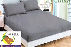 Kokvilnas ar mikrošķiedru palags ar gumiju 120x200 cm PELĒKS - 21870