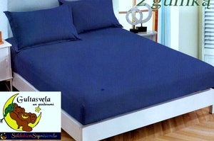 Kokvilnas (satīna) palags ar gumiju 120x200 cm KOŠI TUMŠZILS- 21870
