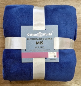 100% mikrošķiedras (plīša) palags ar gumiju 160x200 cm TUMŠZILS- 19407