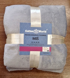 100% mikrošķiedras (plīša) palags ar gumiju 140x200 cm GAIŠPELĒKS- 22627