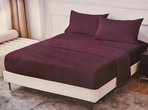 Kokvilnas (satīna) palags ar gumiju 140x200 cm TUMŠI VIOLETS- 23277