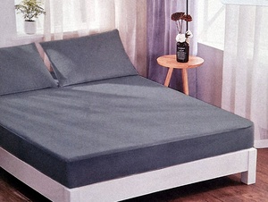 Kokvilnas palags ar gumiju 180x200 cm TUMŠPELĒKS ar rūtojumu- 23651