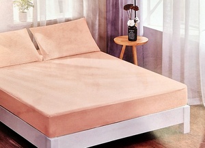 Kokvilnas palags ar gumiju 180x200 cm LAŠA/GAIŠROZĀ ar rūtojumu- 23651
