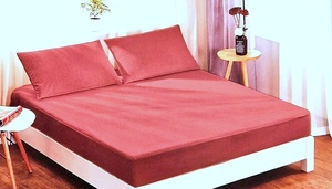 Kokvilnas palags ar gumiju 160x200 cm ROZĪGI BRŪNS ar rūtojumu- 23652