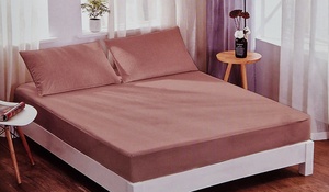 Kokvilnas palags ar gumiju 160x200 cm VECROZĀ ar rūtojumu- 23652