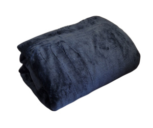 100% mikrošķiedras (plīša) pleds 200x220 cm MELNS- 23236