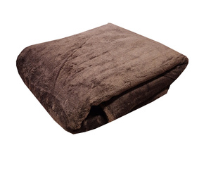 100% mikrošķiedras (plīša) pleds 180x220 cm TUMŠBRŪNS- 22686