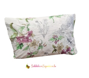 Kokvilnas (satīna) spilvendrāna AR SLĒDZI 50x70 cm- 23221