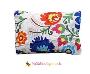 Kokvilnas (satīna) spilvendrāna AR SLĒDZI 50x70 cm- 23222