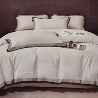 100% mikrošķiedras gultas veļas kompl. AR DEKORATĪVU MALU 200x220 cm GAIŠPELĒKS- 22887