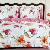 100% mikrošķiedras gultas veļas kompl. AR VOLĀNIEM 200x220 cm- 22890