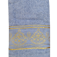 100% kokvilnas (frotē) dvielis 50x100 cm ZILS- 22734