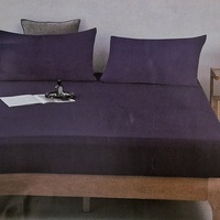 100% kokvilnas (satīna) palags ar gumiju 180x200 cm TUMŠZILS- 23250