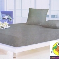 100% kokvilnas (satīna) palags ar gumiju 140x200 cm PELĒKS- 15044