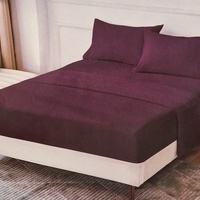 Kokvilnas (satīna) palags ar gumiju 140x200 cm TUMŠI VIOLETS- 23277