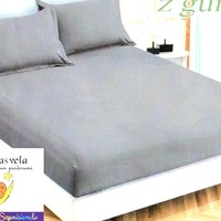 Kokvilnas ar mikrošķiedru palags ar gumiju 120x200 cm GAIŠPELĒKS - 21870