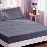 Kokvilnas palags ar gumiju 180x200 cm TUMŠPELĒKS ar rūtojumu- 23651