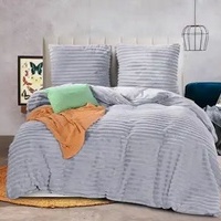 100% mikrošķiedras (plīša) LĪNIJU gultas veļas kompl. 200x200 cm GAIŠPELĒKS- 22508