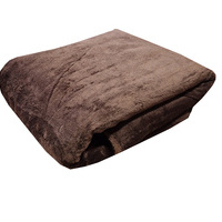 100% mikrošķiedras (plīša) pleds 180x220 cm TUMŠBRŪNS- 22686