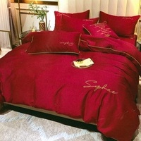 100% mikrošķiedras gultas veļas kompl. SOPHAE 200x220 cm BORDO / SARKANS- 20764