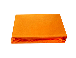 Kokvilnas TRIKOTĀŽAS palags ar gumiju 80x160 cm ORANŽS- 18277