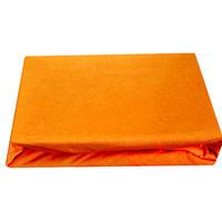 Kokvilnas TRIKOTĀŽAS palags ar gumiju 80x160 cm ORANŽS- 18277